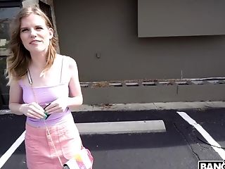 Puny Tits First-timer Nikki Sweet Blinded And Fucked In The Van