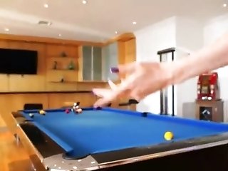 Big Tits Mummy Angelina Diamanti Plays Pool With No Underpants