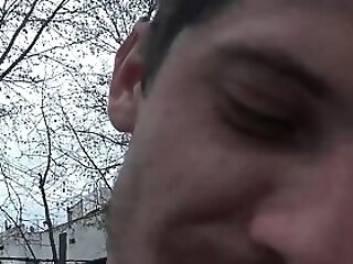Pierced Latino Inhales Dick Point Of View Before Outdoor Sans A Condom