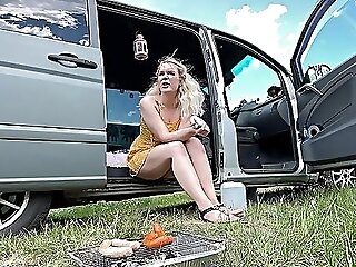 Energized Blonde Stunner Fucked In The Back Of The Van And Soaked In Jizz
