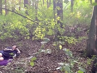 Fat Hairy Doll Masturbates In The Forest