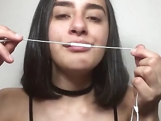 Asmr Of Female Gobbling A Microphone