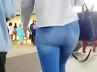 Hot Taut Butt In Blue Jeans