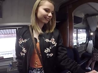 Fucking In The Train With Man-meat Greedy Stranger Catarina Petrov