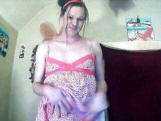 Harmless Millie Attempts On Undies In Front Of Webcam, Showcasing Her Beauty And Chastity Play