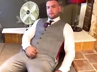 Andy Loves Wanking In His Suit