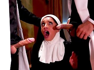Hot Nun Pleases These Folks With The Muddiest Threesome