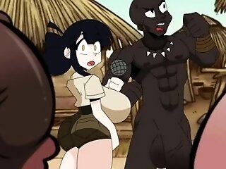 Anime Hotty Embarks On Interracial Gang-bang Venture
