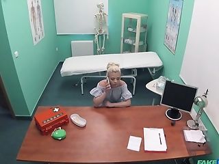 Blonde Anna Rey Comes To Visit Her Doctors And Fucks With Them