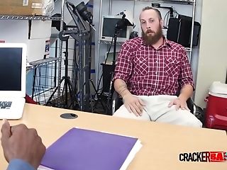 Whorey Bearded Dude Lets The Director Oblige Him Into A Suck Off