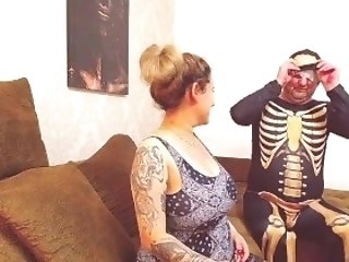 Horny Skeleton Plays With Nubile And Slap Her Hot Donk